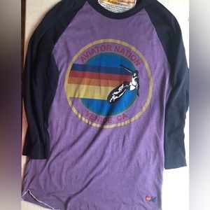Aviator Nation Venice Kids Purple 3-quarter Long Sleeve Tee